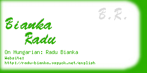 bianka radu business card